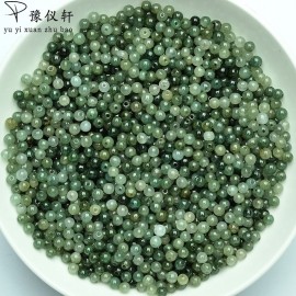 New Arrivals Natural jade A cargo beads round beads 3.5-4mm Myanmar genuine ice oil emerald with beads jewelry 100 piece