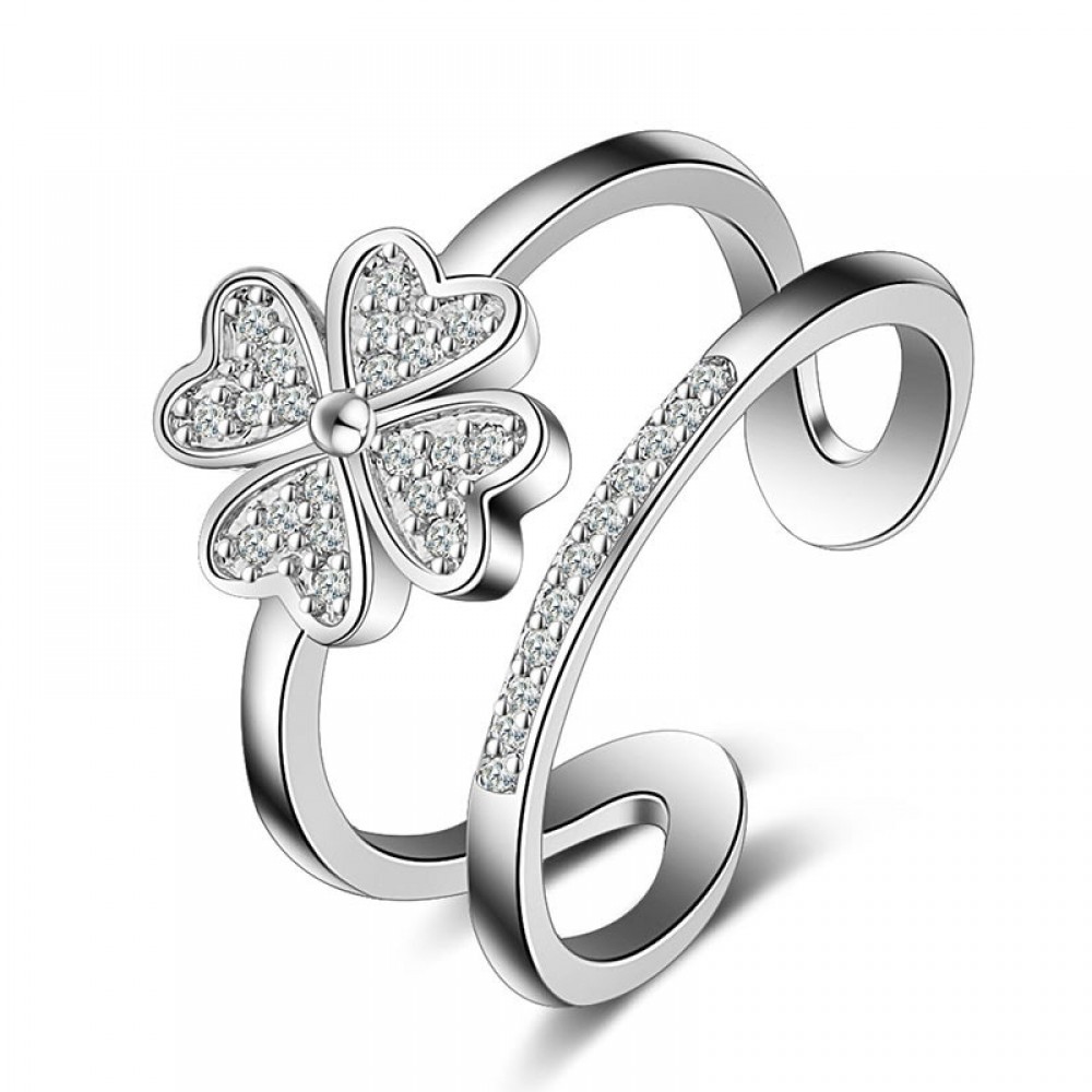 Jemmin Four Petals Hollow Flower High Quality 925 Sterling Silver Rings for Girls Special Design Wedding Pretty Accessories
