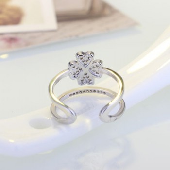 Jemmin Four Petals Hollow Flower High Quality 925 Sterling Silver Rings for Girls Special Design Wedding Pretty Accessories