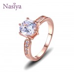 Wholesale Crystals Wedding Rings For Women With AAA Austrian Cubic Zirconia Eternity Rings Fashion 925 Silver Jewelry 2 Colors