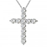 silver plated  necklace jewelry women wedding fashion Cross CZ crystal Zircon stone pendant necklace  Christmas gift n296