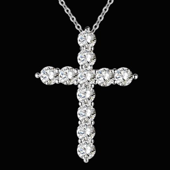 silver plated  necklace jewelry women wedding fashion Cross CZ crystal Zircon stone pendant necklace  Christmas gift n296