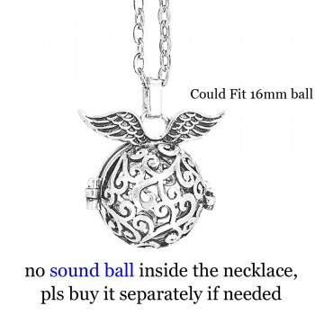 Mexico Chime Music Angel Ball Caller Locket Necklace Vintage Pregnancy Necklace for Aromatherapy Essential Oil Pregnant Women