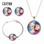 Anna Elsa girls crystal film pendant Bracelet summer Jewelry necklace style 2016 Best Selling FREE DELIVERY