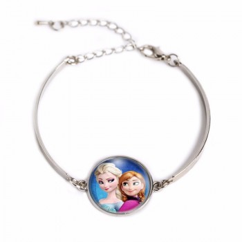 Anna Elsa girls crystal film pendant Bracelet summer Jewelry necklace style 2016 Best Selling FREE DELIVERY