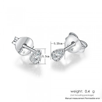 LAMOON 2018 New Water Drop 100% Real 925-Sterling-Silver Stud Earrings S925 Fine Jewelry For Women Girl Gift LMEY195 LMEY196