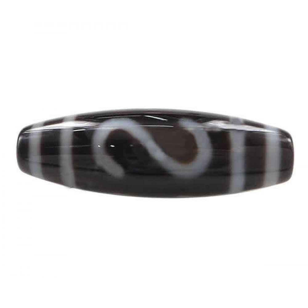 S Pattern Money Hook Grade AAA Agate Natural Tibetan Dzi Beads Oval 13x38mm Hole:Approx 2mm Free Shipping