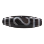 S Pattern Money Hook Grade AAA Agate Natural Tibetan Dzi Beads Oval 13x38mm Hole:Approx 2mm Free Shipping