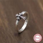 S925 sterling silver mens ring cross shape couple models fashion punk style gold classic generous gift to send lover