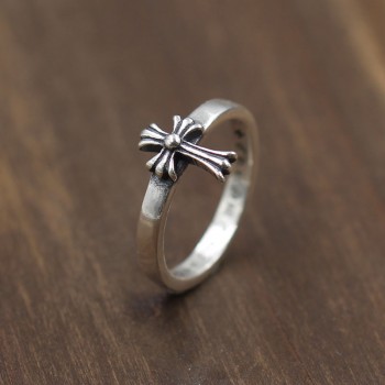 S925 sterling silver mens ring cross shape couple models fashion punk style gold classic generous gift to send lover