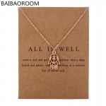 New Arrived Fashion Jewelry Silver Color All Is Well Hamsa Fatima Hand Chocker Necklace Pendant For Women Girl