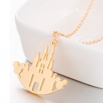SMJEL Simple Mouse Necklace Cartoon Style Stainless Steel Mickey Pendant Necklaces Collar Christmas Gift Birthday Gift Bijoux