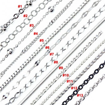21871 Top Quality Rolo Link Chain Necklace Stainless Steel Chains Simple Silver/Balck Chain Necklace Jewelry Making 18 20