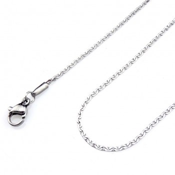 21871 Top Quality Rolo Link Chain Necklace Stainless Steel Chains Simple Silver/Balck Chain Necklace Jewelry Making 18 20
