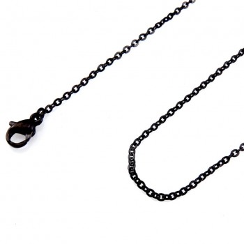 21871 Top Quality Rolo Link Chain Necklace Stainless Steel Chains Simple Silver/Balck Chain Necklace Jewelry Making 18 20