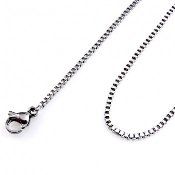 21871 Top Quality Rolo Link Chain Necklace Stainless Steel Chains Simple Silver/Balck Chain Necklace Jewelry Making 18 20