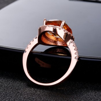 Luxury Womens Silver Rings With Gemstone Natural Citrinne Fashion 925 Silver Jewelry Anniversary Birthday Gift Fine Jewelry