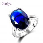 Hotsale Big Aquamarine Rings 13x18MM Natural Gemstone Silver 925 Jewelry Ring For Women 6 Colors High Quality Engagement Jewelry