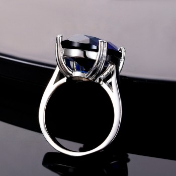Hotsale Big Aquamarine Rings 13x18MM Natural Gemstone Silver 925 Jewelry Ring For Women 6 Colors High Quality Engagement Jewelry