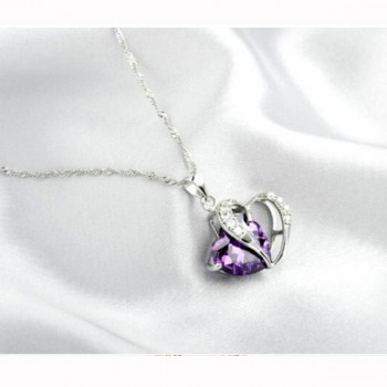 2018 Women Elegant Necklace Silver Chain Crystal Rhinestone Heart Pendant Necklaces Ladies Fashion Jewelry Accessories Wholesale