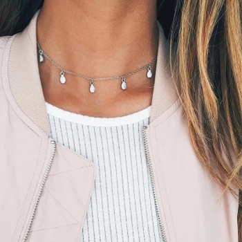 Bls-miracle Boho Geometric Necklace For Women Choker Classic Chain Multi Layered Crystal Necklaces Jewelry Wholesale 2018 New