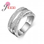JEMMIN Fashion Rings For Women Party Elegant Luxury Bridal Jewelry 925 Sterling Silver Luxury Crystal Wedding Engagement Ring