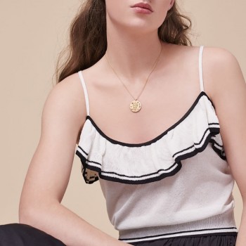 Sauvoo 2019 Women Men 12 Constellation Zodiac Necklace Gold Long Chain Cancer Taurus Leo Pendant Necklace Valentines Day Gift
