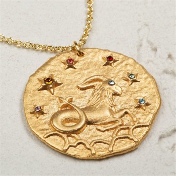Sauvoo 2019 Women Men 12 Constellation Zodiac Necklace Gold Long Chain Cancer Taurus Leo Pendant Necklace Valentines Day Gift