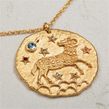 Sauvoo 2019 Women Men 12 Constellation Zodiac Necklace Gold Long Chain Cancer Taurus Leo Pendant Necklace Valentines Day Gift