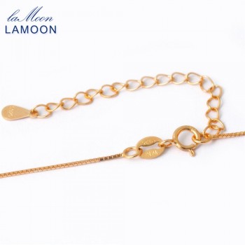 Lamoon Simple 40+5cm 925 Sterling Silver Box Chain Necklace for Men and Woman CI001