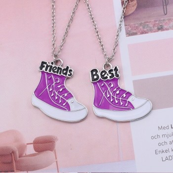 Best Friend Necklace Women Crystal Heart Tai Chi Crown Best Friends Forever Necklaces Pendants Friendship BFF Jewelry Collier
