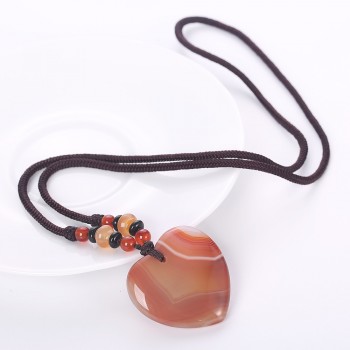 Natural Agate Healing Crystal Chakra Stone Yoga Necklace Quartz Dowsing Pendulum Necklaces Reiki Beads Jewelry Making For Women