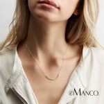 e-Manco Gold Arc-shaped Pendant Necklace 925 Silver Simple Classic Silver Pendant Necklace Women Fine Jewelry Geometry Necklace