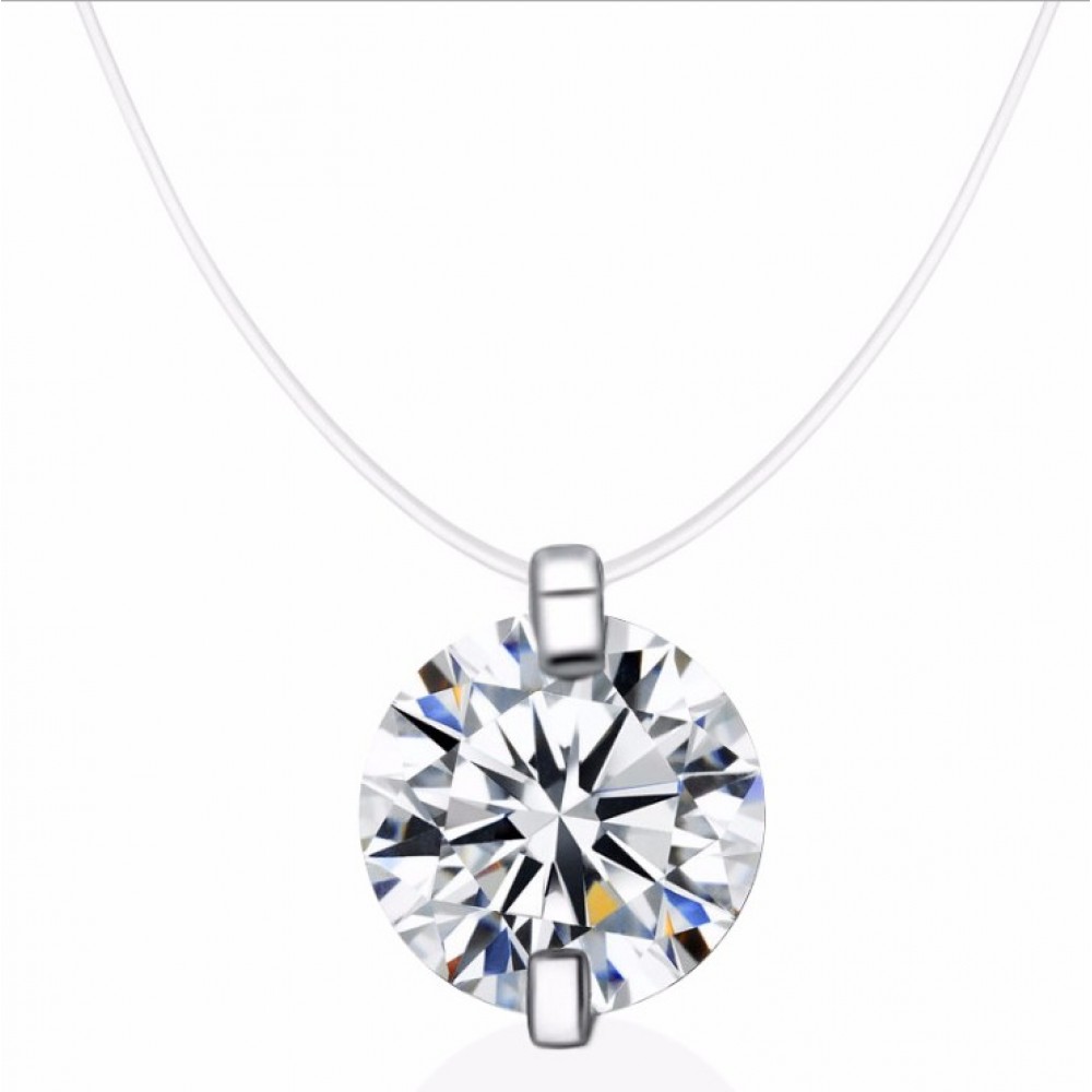Fashion  jewelry long Fishing line stealth chain necklace Crystals from Swarovski female OpaL hanging chain Christmas gift
