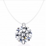 Fashion  jewelry long Fishing line stealth chain necklace Crystals from Swarovski female OpaL hanging chain Christmas gift
