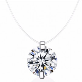 Fashion  jewelry long Fishing line stealth chain necklace Crystals from Swarovski female OpaL hanging chain Christmas gift