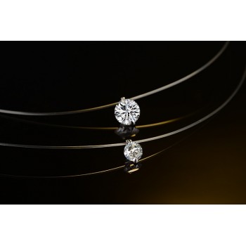 Fashion  jewelry long Fishing line stealth chain necklace Crystals from Swarovski female OpaL hanging chain Christmas gift