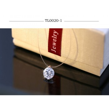 Fashion  jewelry long Fishing line stealth chain necklace Crystals from Swarovski female OpaL hanging chain Christmas gift
