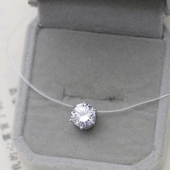 Fashion  jewelry long Fishing line stealth chain necklace Crystals from Swarovski female OpaL hanging chain Christmas gift