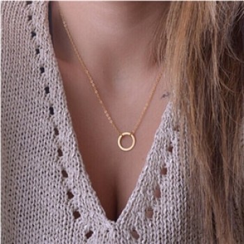 Fashion Double chain pendant heart necklace gold dot Long Necklace Women choker Necklace Drop shipping collares de moda 2019