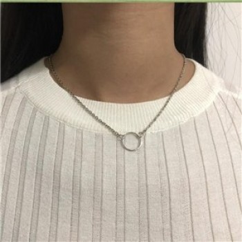 Fashion Double chain pendant heart necklace gold dot Long Necklace Women choker Necklace Drop shipping collares de moda 2019