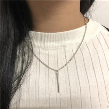 Fashion Double chain pendant heart necklace gold dot Long Necklace Women choker Necklace Drop shipping collares de moda 2019
