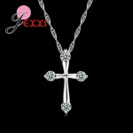 Lovers Best Gift Simple Elegant 925 Sterling Silver Chain Cubic Cross Necklace For Women Best Gift Jewelry