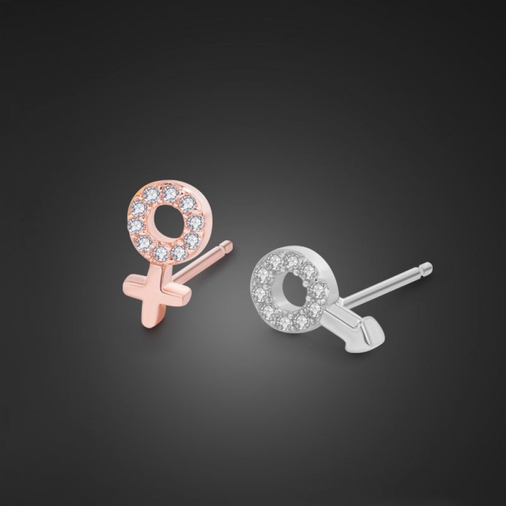 Simple style 100% solid 925 sterling silver cross Stud earrings. Womens rose gold earrings jewelry lovers gifts wholesale