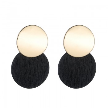LOVBEAFAS Statement Earrings 2019 Fashion Metal Wooden Earrings For Women Gold And Silver Jewelry Ethnic Vintage Drop Earrings