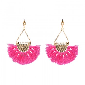 JURAN 13 Colors 2017 New Fashion Fringing Earrings Statement Jewelry Tassel Long Earring For Women Wedding Dangle Drop Earrings