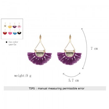 JURAN 13 Colors 2017 New Fashion Fringing Earrings Statement Jewelry Tassel Long Earring For Women Wedding Dangle Drop Earrings