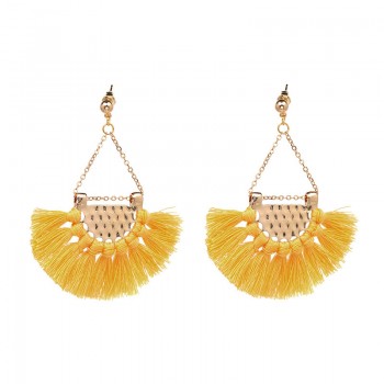 JURAN 13 Colors 2017 New Fashion Fringing Earrings Statement Jewelry Tassel Long Earring For Women Wedding Dangle Drop Earrings