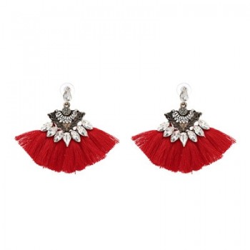 JURAN 13 Colors 2017 New Fashion Fringing Earrings Statement Jewelry Tassel Long Earring For Women Wedding Dangle Drop Earrings