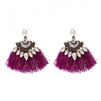 JURAN 13 Colors 2017 New Fashion Fringing Earrings Statement Jewelry Tassel Long Earring For Women Wedding Dangle Drop Earrings